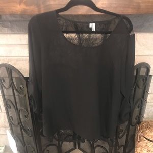 Lace back blouse